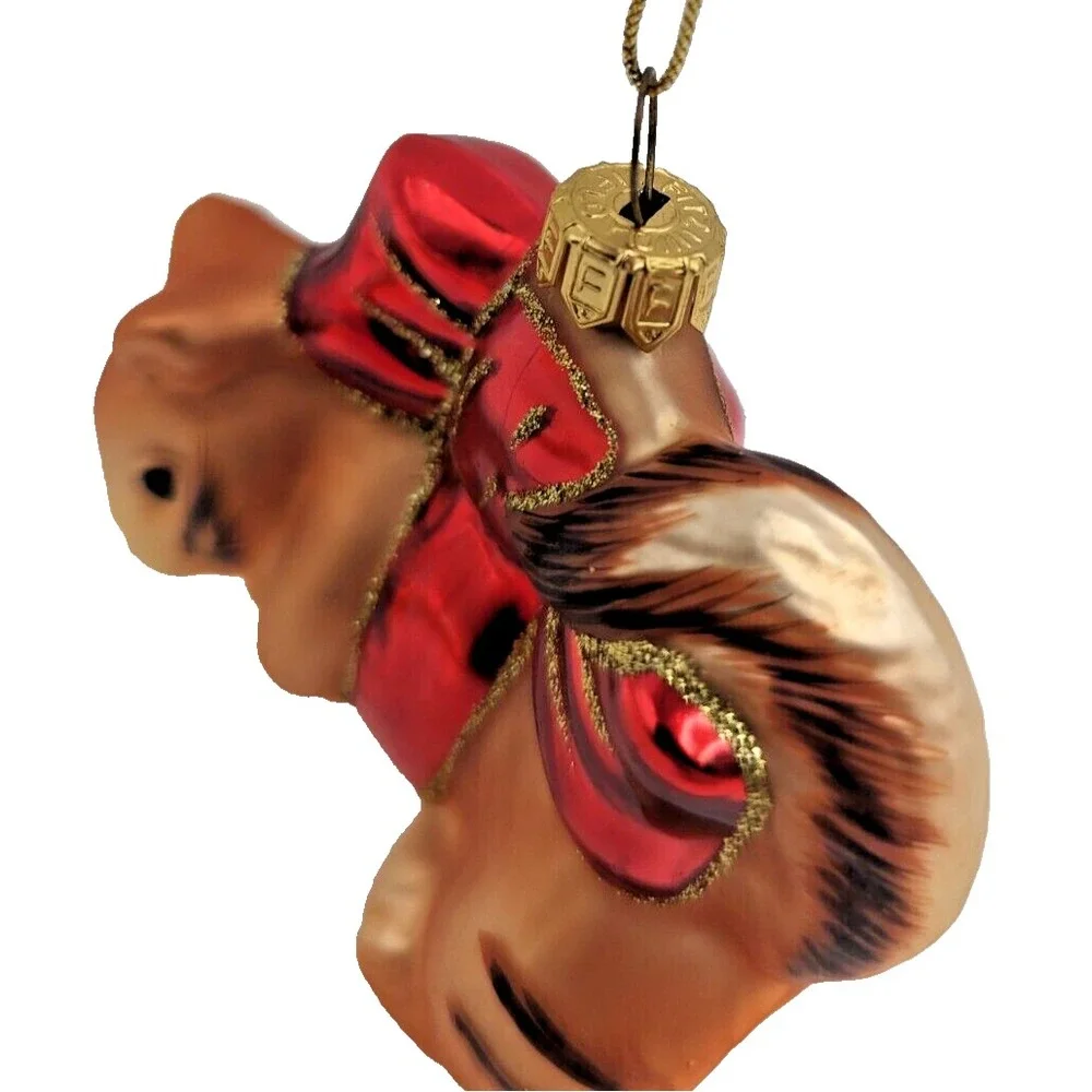 Charming‎ Tails Holiday Ribbon Fitz and Floyd Glass Ornament